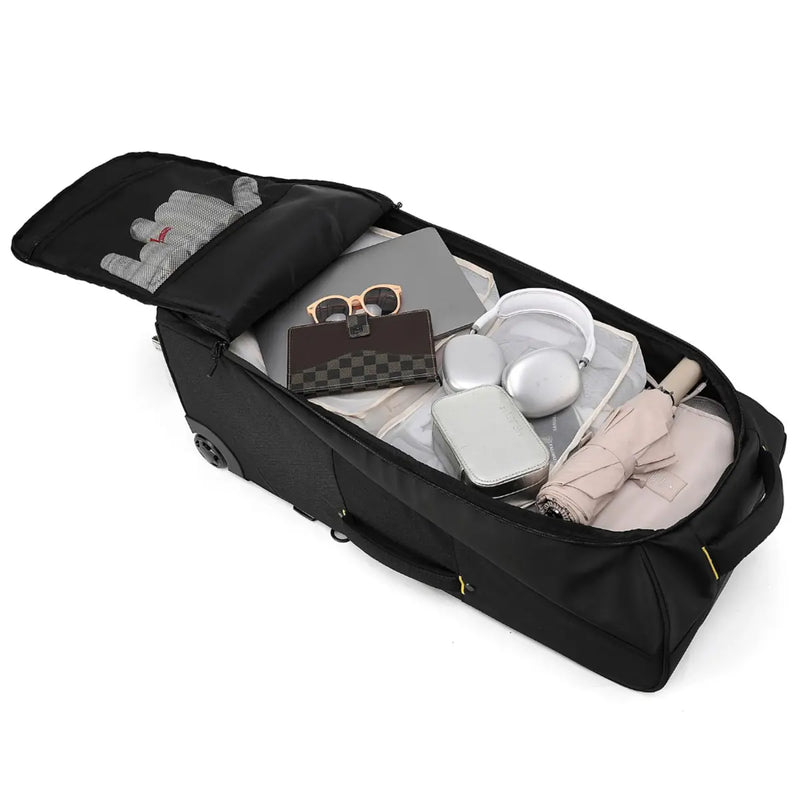 Tosca Delta 76 cm Wheeled Duffle with Removable Backpack - Black