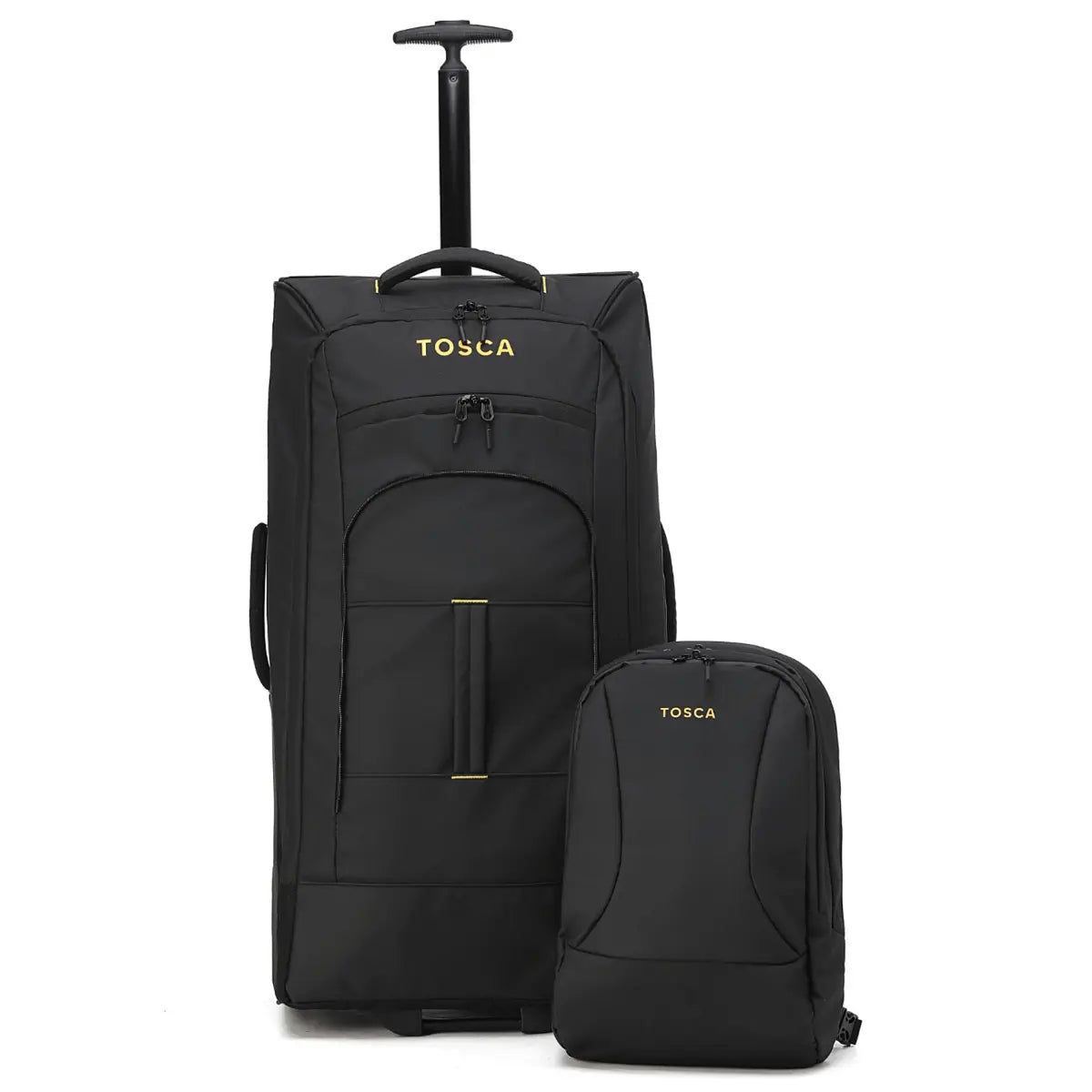Tosca Delta 76 cm Wheeled Duffle with Removable Backpack - Black