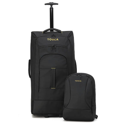 Tosca Delta 76 cm Wheeled Duffle with Removable Backpack - Black