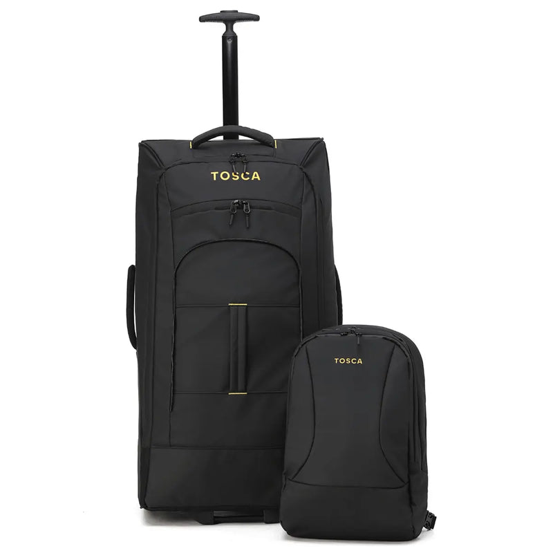 Tosca Delta 76 cm Wheeled Duffle with Removable Backpack - Black