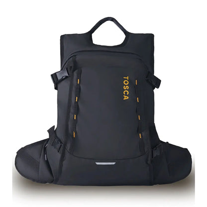 Top grab handle and side compression straps