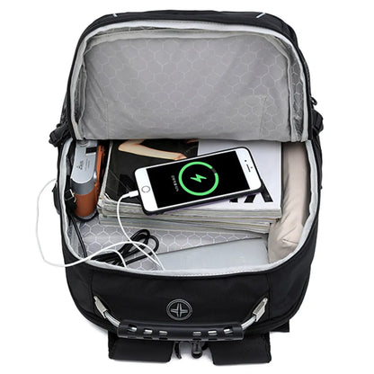Main compartment with USB charging port