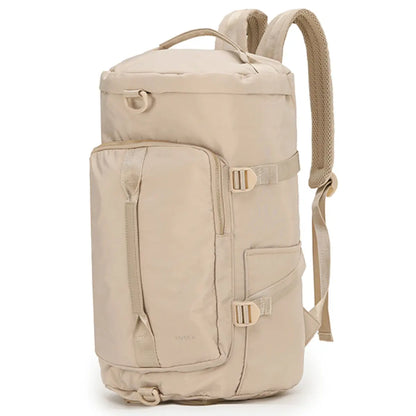 Tosca Harlow Barrel Backpack Tote - Beige
