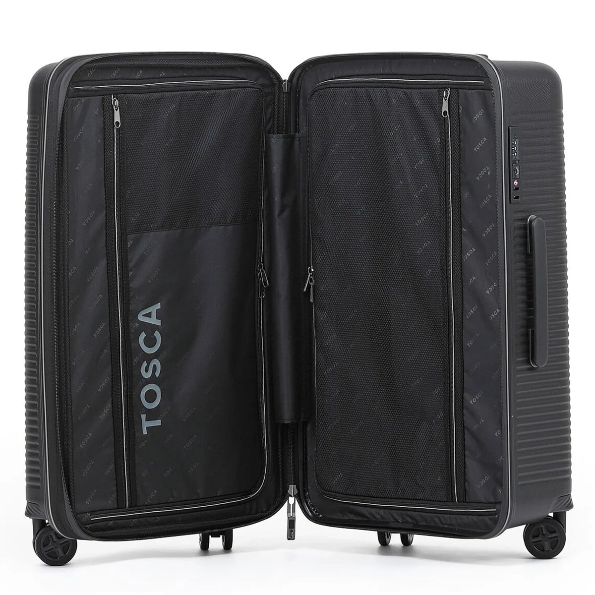 Tosca Imperial 65 cm Hardside Medium Trunk Suitcase - Black / Grey