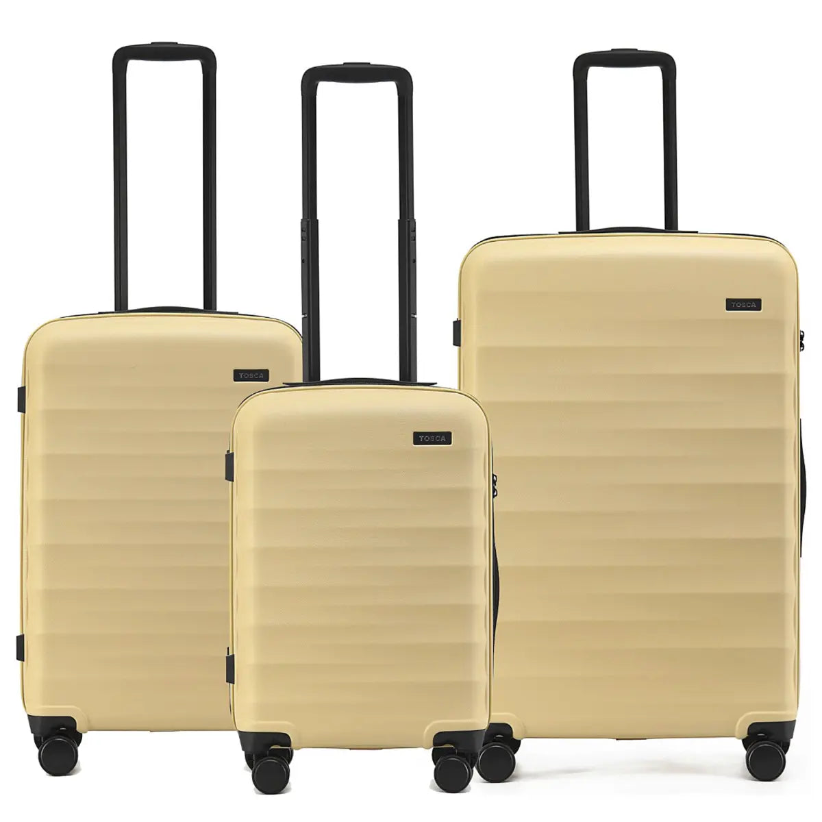 Tosca Interstellar 2.0 - 4-Wheel Expandable Suitcase Set of 3 (Small Medium and Large) - Yellow