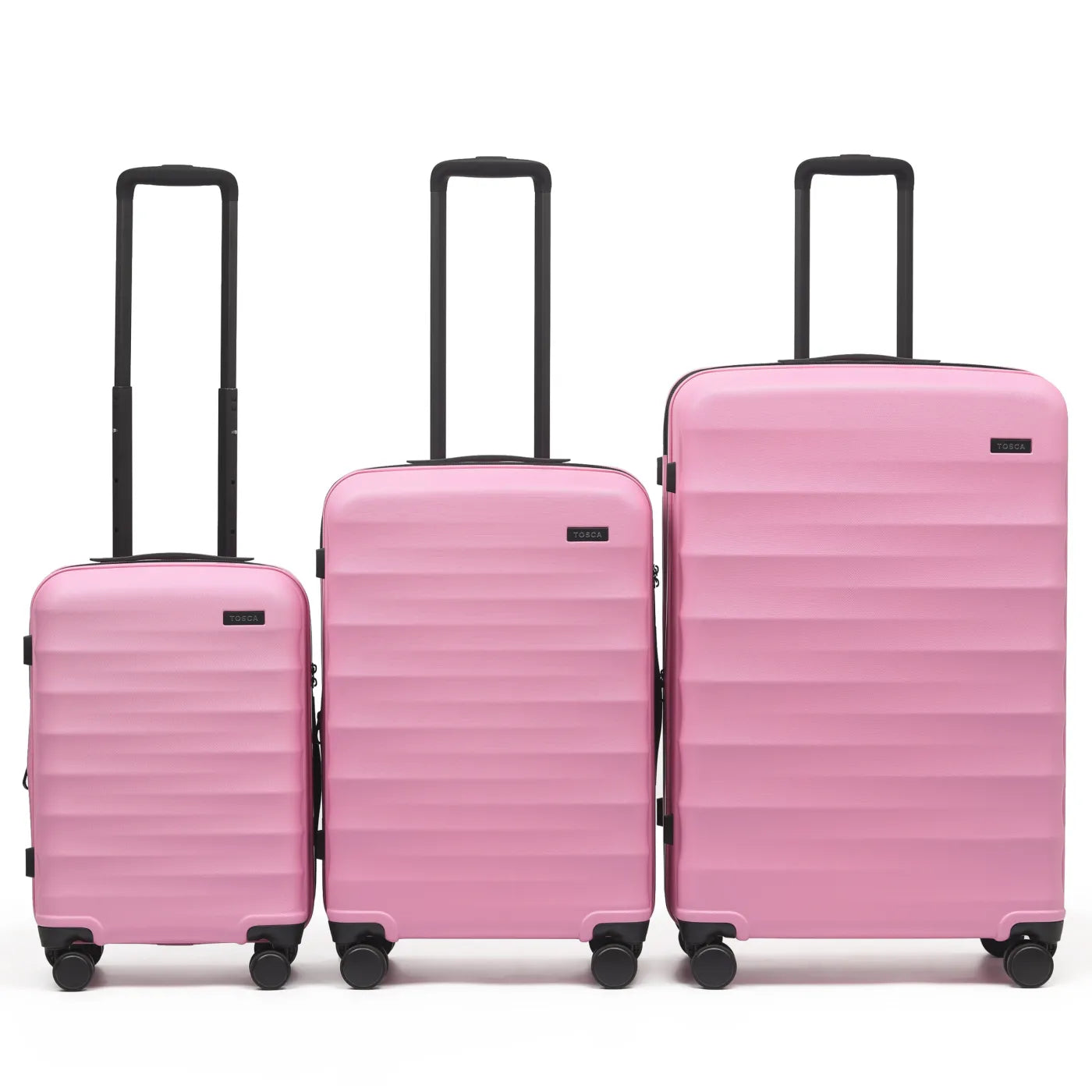 Tosca Interstellar 2.0 - 4-Wheel Expandable Suitcase Set of 3 (Small Medium and Large) - Fuchsia