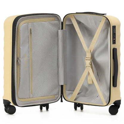 Tosca Interstellar 2.0 - 4-Wheel Expandable Suitcase Set of 3 (Small Medium and Large) - Yellow