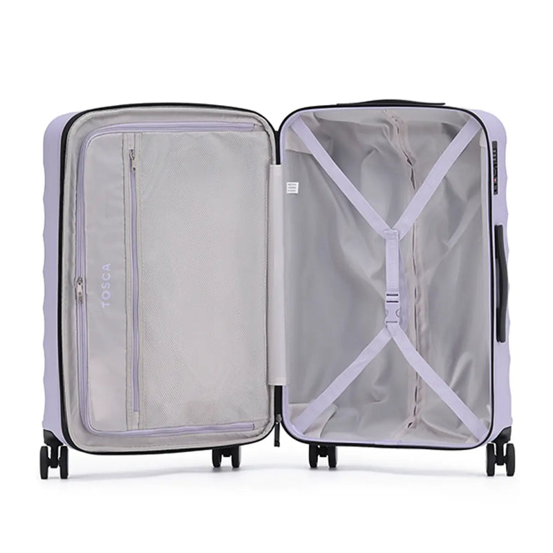 Fully lined with cargo straps and pockets