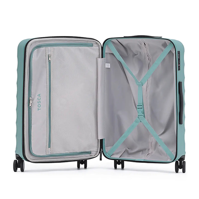 Fully lined with cargo straps and pockets