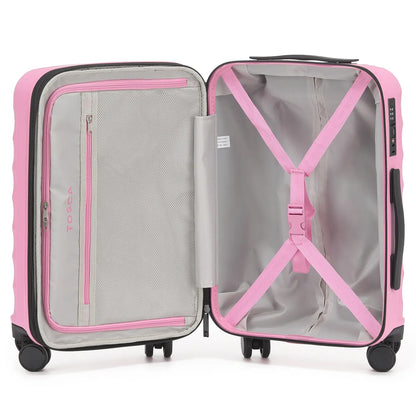 Tosca Interstellar 2.0 - 53 cm 4-Wheel Expandable Carry On Suitcase - Fuchsia