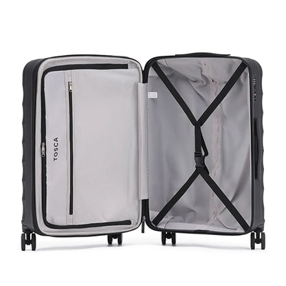 Fully lined with cargo straps and pockets