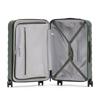 Fully lined with cargo straps and pockets