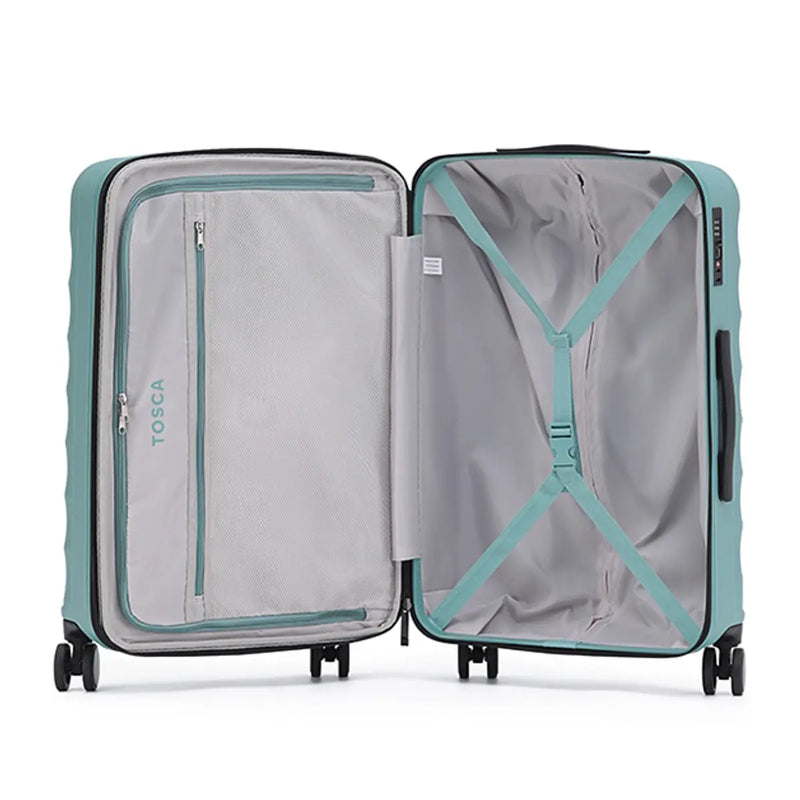 Fully lined with cargo straps and pockets