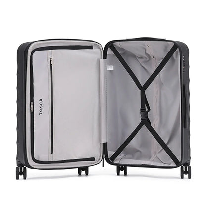 Fully lined with cargo straps and pockets