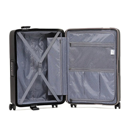 Fully lined interior with cargo straps and pockets