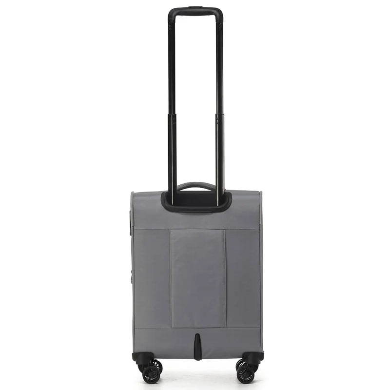 Tosca Luna-Lite 4-Wheel Expandable Suitcase Set of 3 (Small Medium and Large) - Grey / Orange