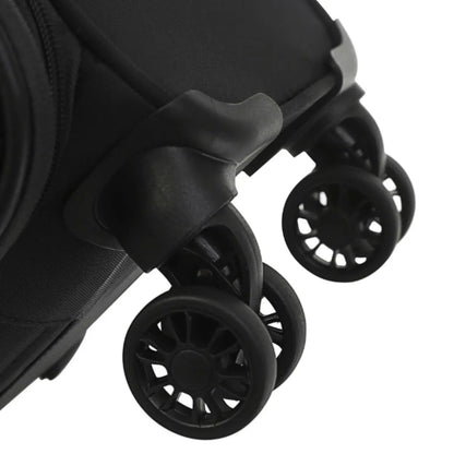 Tosca Luna-Lite 4-Wheel Expandable Suitcase Set of 3 (Small Medium and Large) - Black / Grey