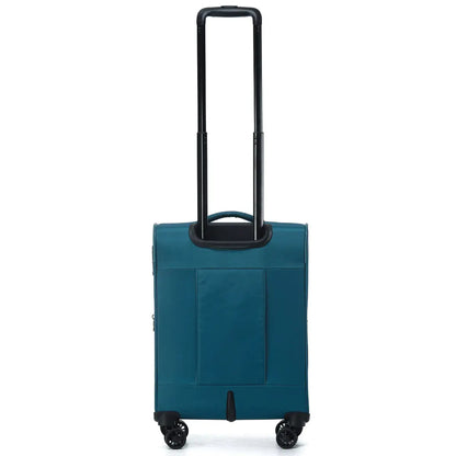 Tosca Luna-Lite 4-Wheel Expandable Suitcase Set of 3 (Small Medium and Large) - Teal / Lime