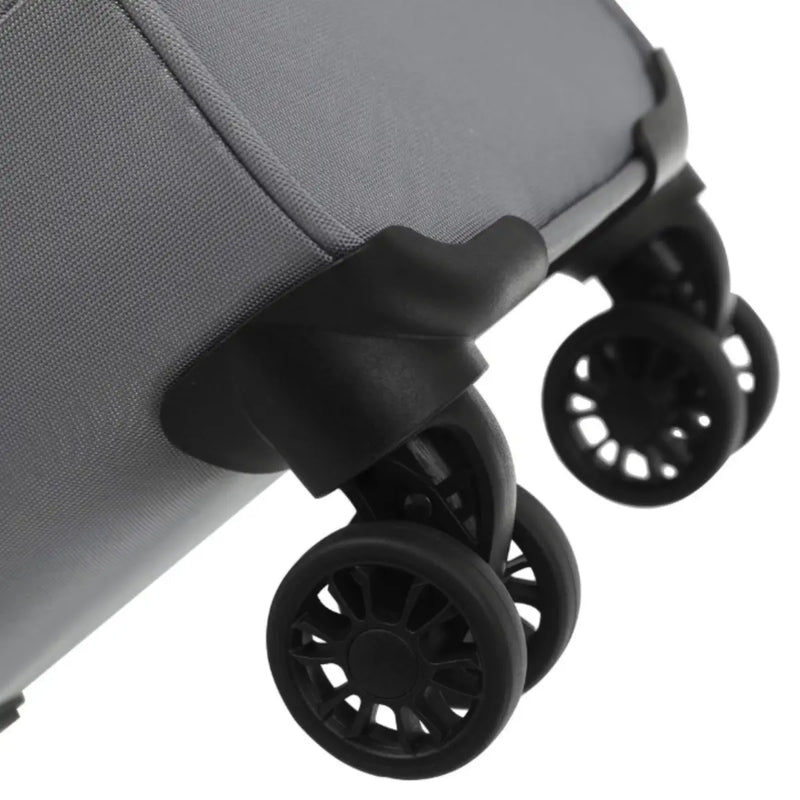 Tosca Luna-Lite 4-Wheel Expandable Suitcase Set of 3 (Small Medium and Large) - Grey / Orange