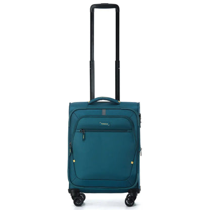 Tosca Luna-Lite 52 cm 4-Wheel Expandable Carry-on Suitcase - Teal / Lime