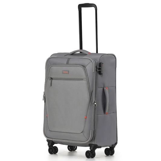 Tosca Luna-Lite 65 cm 4-Wheel Expandable Suitcase - Grey / Orange