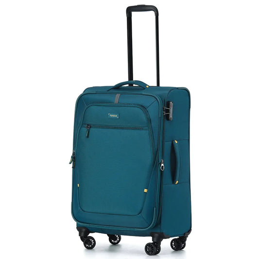 Tosca Luna-Lite 65 cm 4-Wheel Expandable Suitcase - Teal / Lime