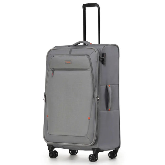 Tosca Luna-Lite 77 cm 4-Wheel Expandable Suitcase - Grey / Orange