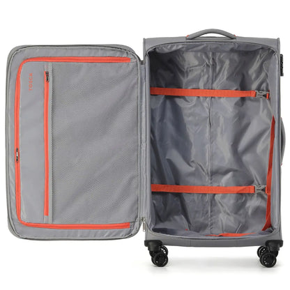 Tosca Luna-Lite 77 cm 4-Wheel Expandable Suitcase - Grey / Orange