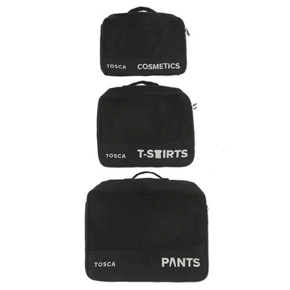 Tosca Packing Organiser (Set Of 6) - Black