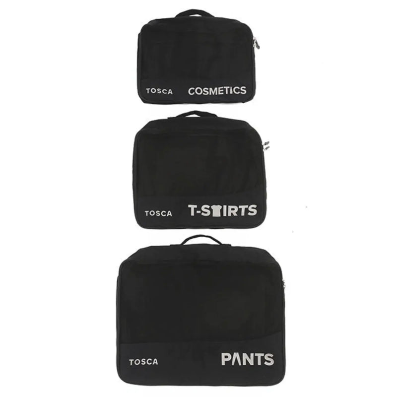 Tosca Packing Organiser (Set Of 6) - Black