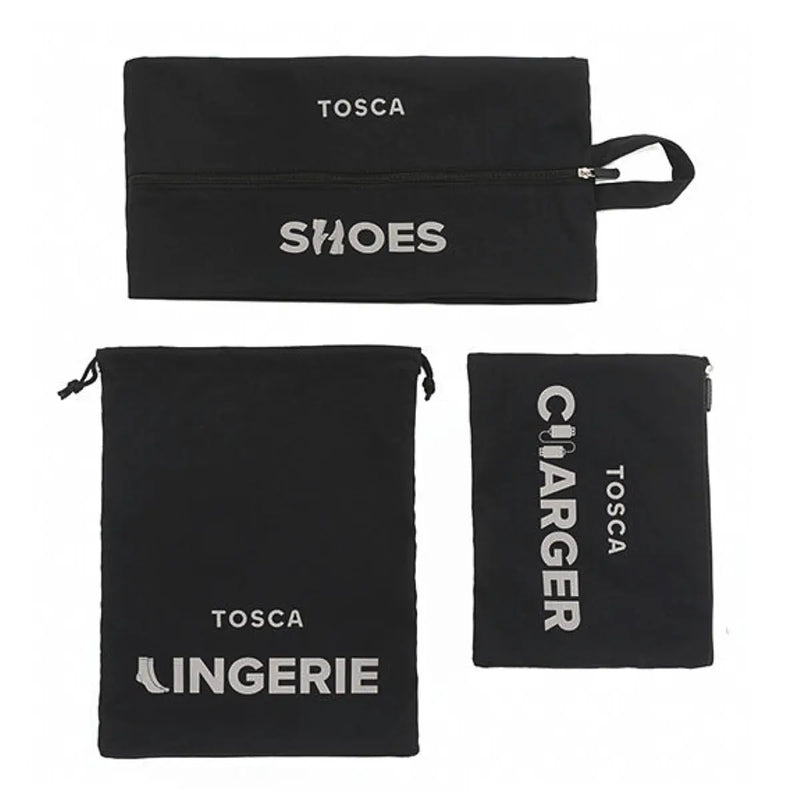 Tosca Packing Organiser (Set Of 6) - Black