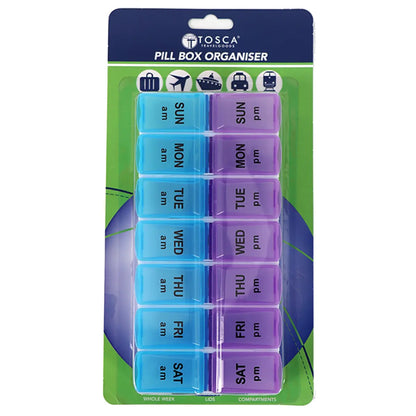 Tosca Pill Box Organiser - AM / PM