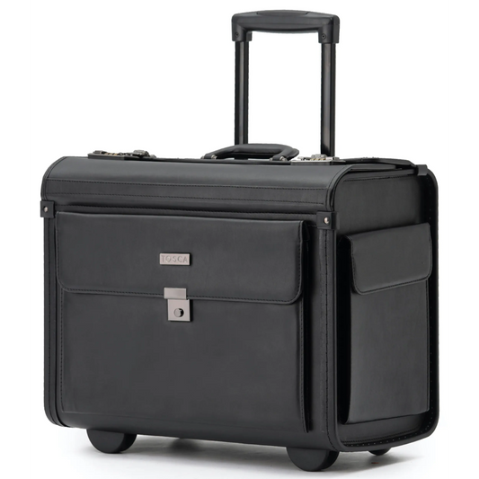 Tosca Pilot Case Wheeled Carry-on - Black