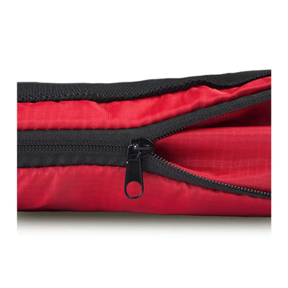 Second zipper compresses the contents of the cube