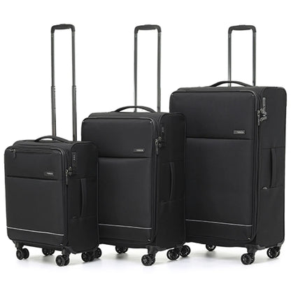 Tosca SO LITE  4-Wheel Expandable Suitcase Set of 3 - Black (Carry-on, Medium and Large)