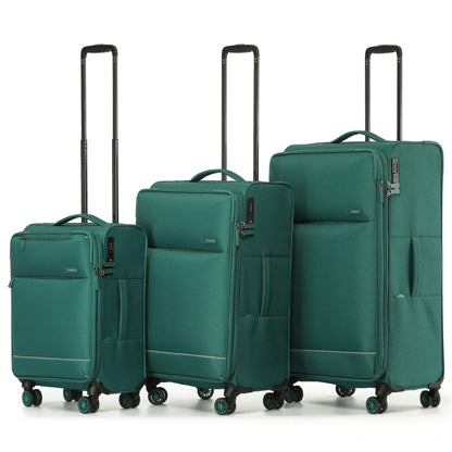 Tosca SO LITE  4-Wheel Expandable Suitcase Set of 3 - Emerald Green (Carry-on, Medium and Large)