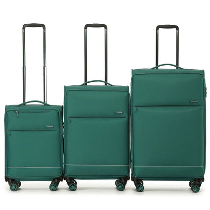 Tosca SO LITE 4-Wheel Expandable Suitcase Set of 3 - Emerald Green (Carry-on Medium and Large)