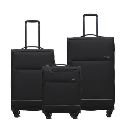 Tosca SO LITE 4-Wheel Suitcase Set of 3 - Black (Carry-on, Medium and Large)