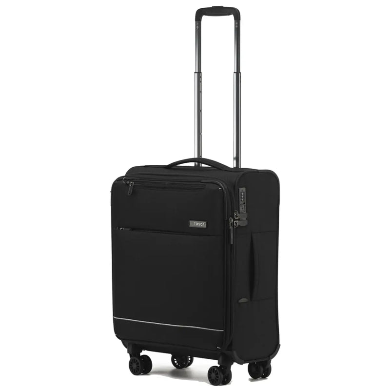 Feather light styled soft trolly carry-on case