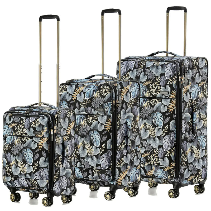 Tosca SO LITE  4-Wheel Suitcase Set of 3 - Golden Palm (Carry-on, Medium and Large)