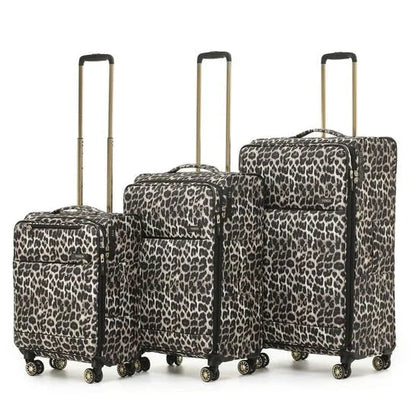Tosca SO LITE 4-Wheel Suitcase Set of 3 - Leopard (Carry-on, Medium and Large)