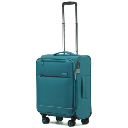Feather light styled soft trolly carry-on case