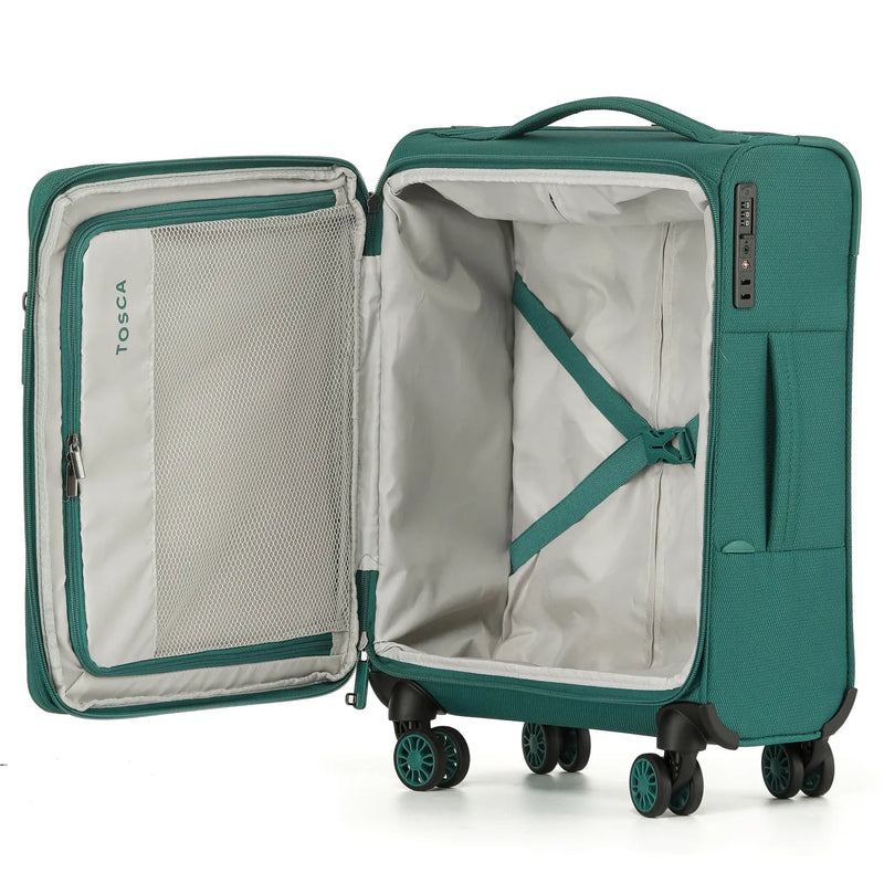 Tosca So Lite - 54 cm 4-Wheel Carry-On Suitcase - Emerald Green