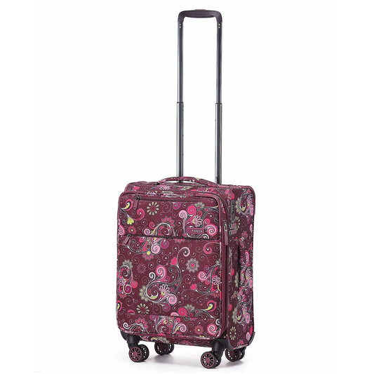 Tosca So Lite - 54 cm 4-Wheel Carry-On Suitcase - Wine Paisley