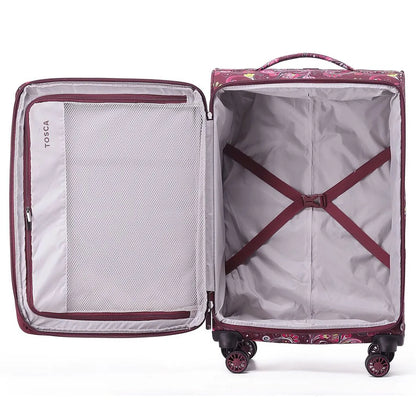 Tosca So Lite 67 cm 4-Wheel Expandable Suitcase - Wine Paisley