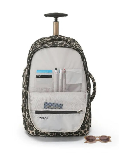 Tosca So Lite Onboard Trolley Backpack - Leopard