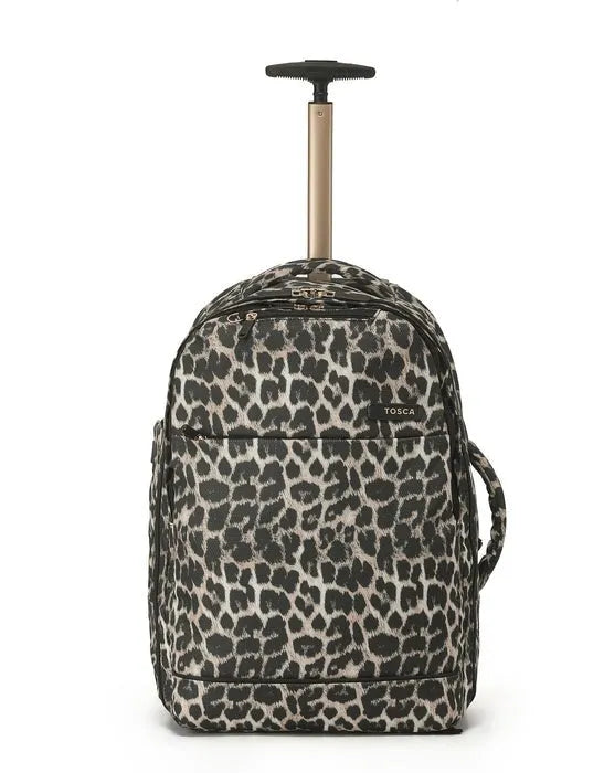 Tosca So Lite Onboard Trolley Backpack - Leopard