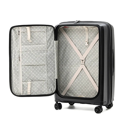 Top lid and middle zipper opening