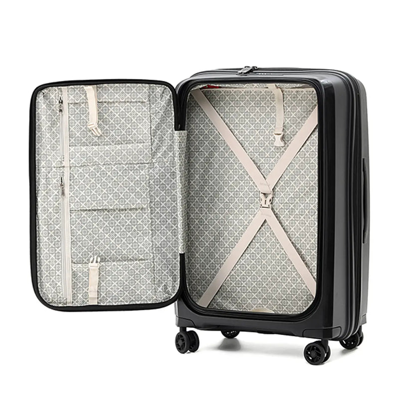 Top lid and middle zipper opening