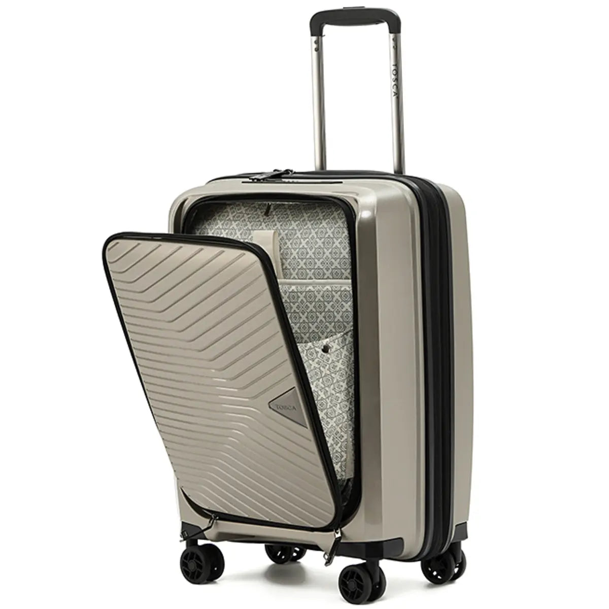 Tosca Space-X 55 cm 4-Wheel Laptop Carry On Suitcase - Champagne